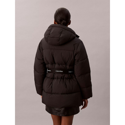 Calvin Klein Γυναικείο μπουφάν Logo Belt Hooded Puffer Jacket